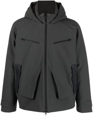 GR10K Hooded Padded Bomber Jacket - Black