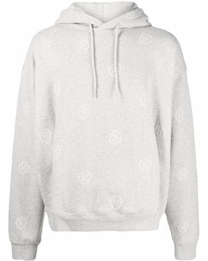 Martine Rose Relaxed Fit Cotton Logo Hoodie - White