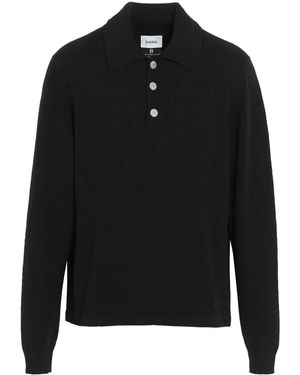 Barrie B Label Cashmere Polo Shirt - Black