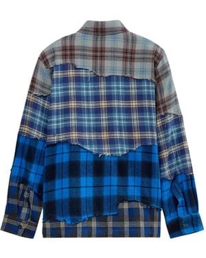 Kidsuper Check-Pattern Shirt - Blue