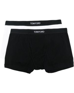 Tom Ford Logo-Waistband Boxer Briefs (Set Of Two) - Black