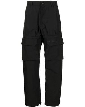 44 Label Group Multi-Pocket Parachute Trousers - Black