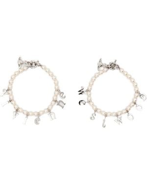 Vivienne Westwood Pearl Charm Bracelet (Set Of Two) - Natural