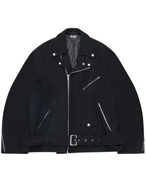 COMME DES GARÇON BLACK Belted Biker Jacket - Black