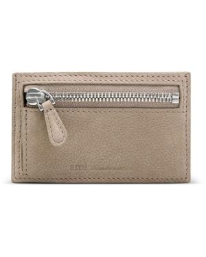 Ami Paris Carrousel Leather Cardholder - Grey