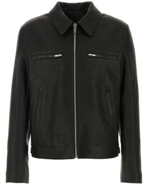 Givenchy Zip-Pocket Leather Jacket - Black