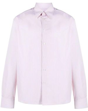 Lanvin Pinstripe-Print Cotton Shirt - Pink