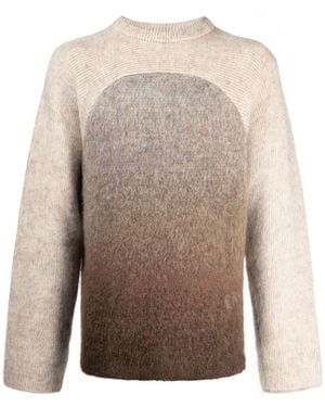 ERL Gradient-Effect Crew-Neck Jumper - Grey