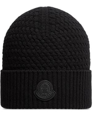 Moncler Cashmere Blend Beanie - Black