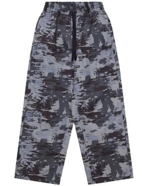 Dover Street Market Abstract-Print Straight Trousers - Blue