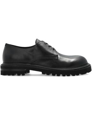 Giorgio Armani Lace-Up Chunky Derby Shoes - Black