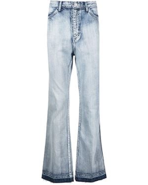 Toga Virilis Acid-wash Straight-leg Jeans - Blue