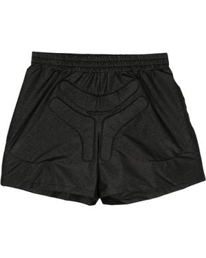 Walter Van Beirendonck Space Logo-Embossed Track Shorts - Black