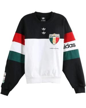 adidas X Willy Chavarria Logo-Print Panelled Jumper - White