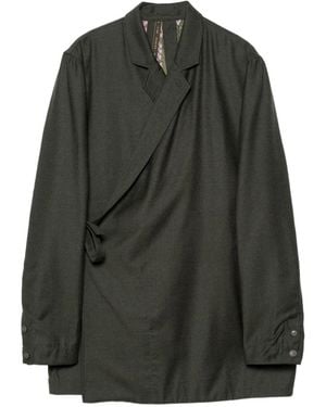 Maharishi Wrapped-Front Blazer - Black