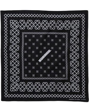 Neighborhood Geometric Pattern Scarf - Black