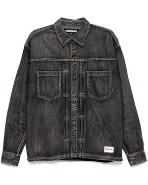 Neighborhood Washed Denim Shirt - Gray