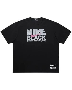 COMME DES GARÇON BLACK X Nike Logo-Print Cotton T-Shirt - Black