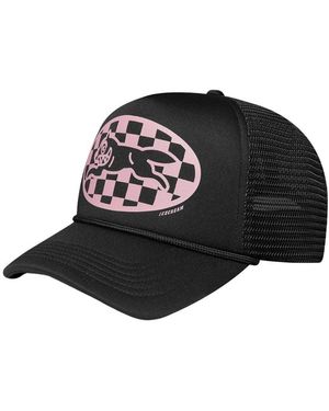 ICECREAM Checker Running Dog Trucker Cap - Black