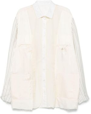 Maison Margiela Shirt Jacket With Inserts - White