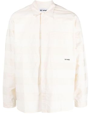 Sunnei Stripe-Pattern Cotton Shirt - Natural