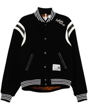 Maison Mihara Yasuhiro Logo-Embroidered Bomber Jacket - Black