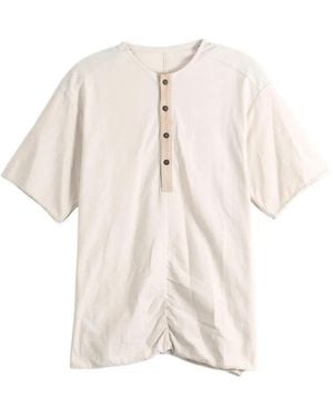 Ziggy Chen Henly-Neck T-Shirt - White