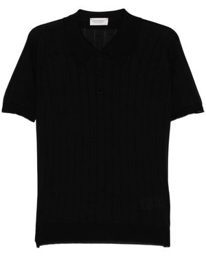 John Smedley Williams Ribbed Shirt - Black