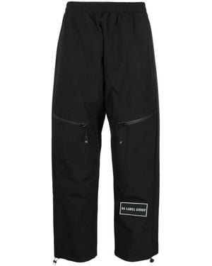 44 Label Group Logo-patch Straight-leg Pants - Black