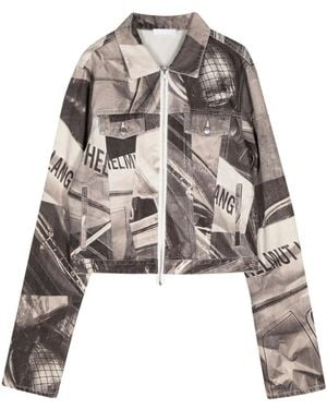Helmut Lang Car-Print Denim Shirt Jacket - Multicolor