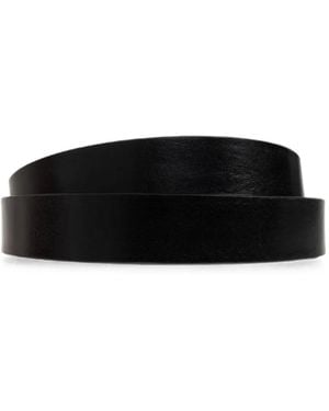 DIESEL Logo B-Phoenix Leather Belt - Black