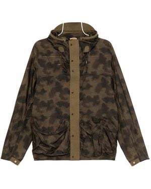 C.P. Company Camouflage-Print Hooded Jacket - Brown