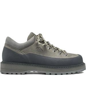 Diemme Cornaro Lace-Up Leather Trainers - Grey