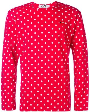 COMME DES GARÇONS PLAY T166 Polka Dot T-shirt - Red