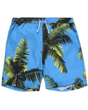 BLUE SKY INN Palm Tree-print Swim Shorts - Blue