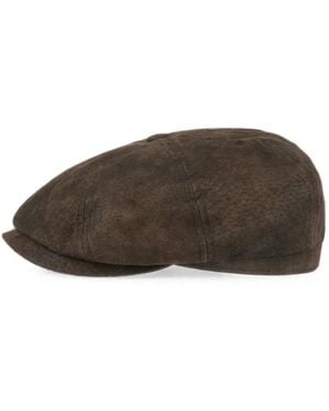 Stetson Suede Flat Cap - Green