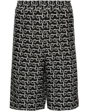 Burberry B Elasticated-Waistband Silk Shorts - Black