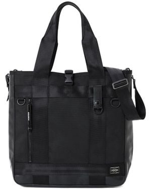 Porter-Yoshida and Co Zip-Fastening Tote Bag - Black