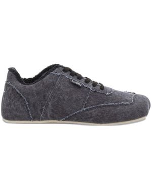 MM6 by Maison Margiela Anatomic Frayed-Canvas Trainers - Grey