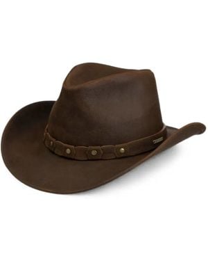 Stetson Leather Cowboy Hat - Brown