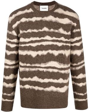 Nanushka Abstract Stripe Sweater - Gray