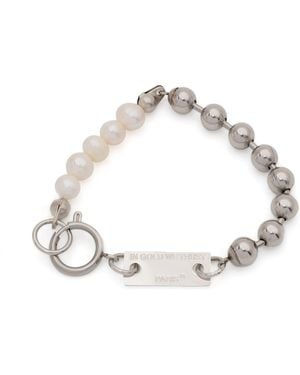 In Gold We Trust Ball Chain Bracelet - Metallic