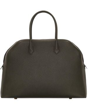 AU DEPART Savoye Grained Leather Tote Bag - Black