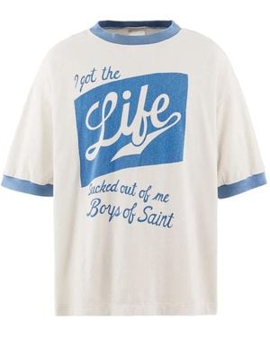 SAINT Mxxxxxx Graphic-Print T-Shirt - Blue