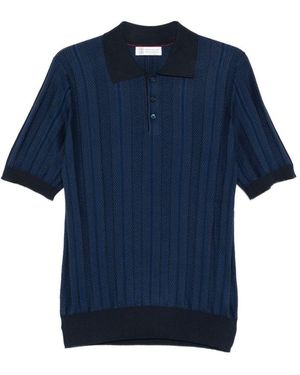 Brunello Cucinelli Short Sleeve Polo - Blue