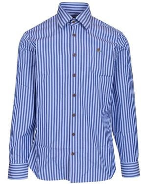 Vivienne Westwood Striped Buttoned Shirt - Blue