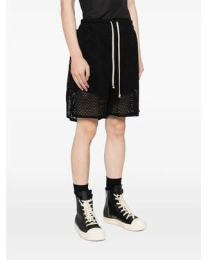 Rick Owens X Champion Mesh Drawstring Track Shorts - Black