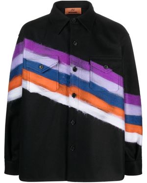 Missoni Brushed-Effect Striped Shirt Jacket - Black