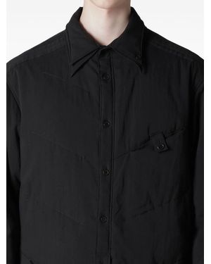 Yohji Yamamoto Collar-Detail Shirt Jacket - Black
