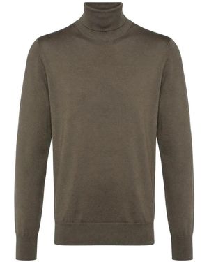 Caruso Roll-Neck Long-Sleeve Jumper - Brown